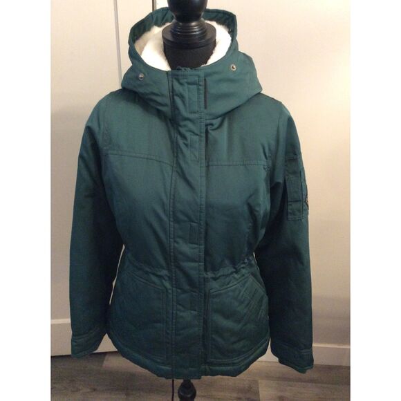 Hollister EUC Emerald Green All Weather jacket Sherpa Lined Small S - Picture 7 of 7